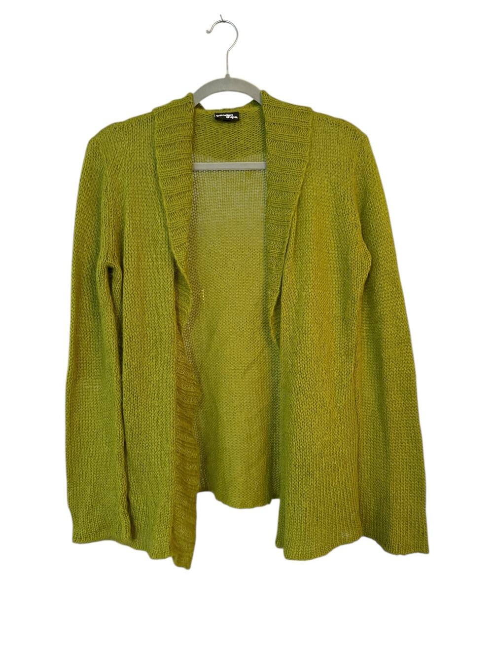 Anthropologie Wooden Ships Mohair Wool Blend Cardigan Sweater Green Forestcore